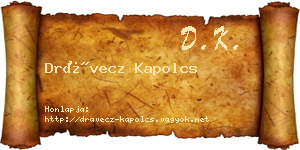 Drávecz Kapolcs névjegykártya